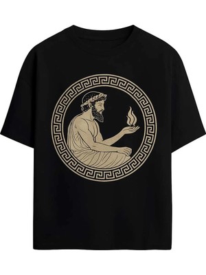  Grafftee Unisex %100 Organik Pamuk Relaxed Fit Yuvarlak Yakalı Baskılı T-Shirt