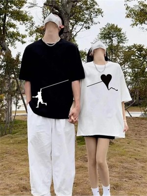  2 Adet Tir Harajuku Style Çift Sevgili Kombinleri Couple Clothing Yeni Sezon