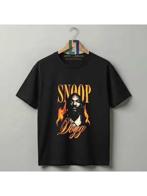  Özel Tasarım Snoop Dogg Baskılı Unisex Premium Pamuklu Tişört