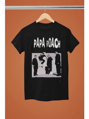  Papa Roach Baskılı Pamuklu Kısa Kollu Regular Kalıp Rock Tshırt