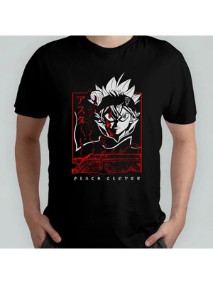  Black Clover Asta %100 Pamuklu Bisiklet Yaka T-Shirt Model 3
