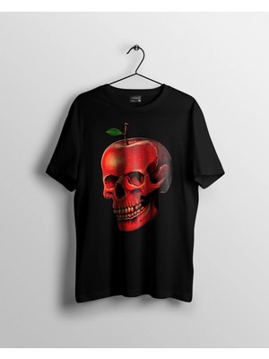  Elmalı Kuru Kafa Baskılı Tshirt
