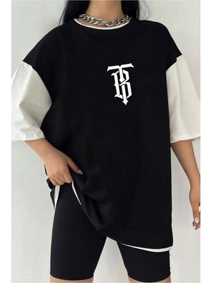  Çift Renk Tb Baskılı Unisex Tshirt