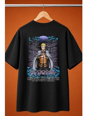  Naruto Uzumaki Anime Baskili Oversize Tisort