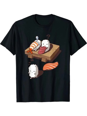  Siyah Komik Japon Nigiri Suşi Uyku Yürüyüşü Teek Leri Haraj