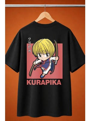  Kurapika Hunter x Hunter Baskili Oversize Tisort