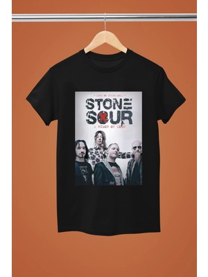  Stone Sour The Rock Band Baskılı Pamuklu Kısa Kollu Regular Kalıp Rock Tshırt