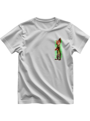  Zootropols Nick Wilde Çift Tişörtleri Kaliteli Baskılı Tişört