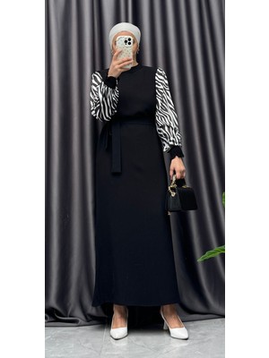 Nisum Moda Zebra Desenli Elbise