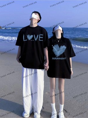  2 Adet Tir Harajuku Style Çift Sevgili Kombinleri Couple Clothing Yeni Sezon