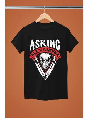  Askıng Alexandrıa The Rock Band Baskılı Pamuklu Kısa Kollu Regular Kalıp Rock Tshırt