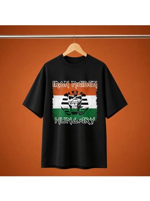  Iron Maiden Baskili Oversize Unisex Tisort