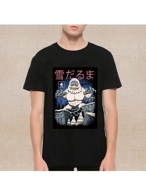  Unisex T-Shirt Pamuk Kısa Kollu Siyah MODEL66