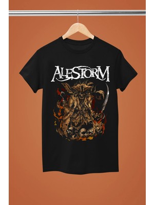  Alestorm The Rock Band Baskılı Pamuklu Kısa Kollu Regular Kalıp Rock Tshırt
