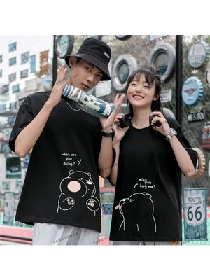  2 Adet Tir Harajuku Style Çift Sevgili Kombinleri Couple Clothing Yeni Sezon
