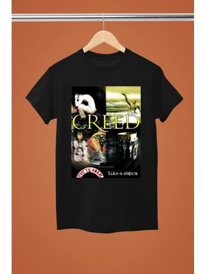  Creed The Rock Band Baskılı Pamuklu Kısa Kollu Regular Kalıp Rock Tshırt
