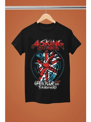  Askıng Alexandrıa The Rock Band Baskılı Pamuklu Kısa Kollu Regular Kalıp Rock Tshırt