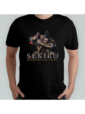  Sekiro Shadows Die Twice %100 Pamuklu Bisiklet Yaka T-Shirt Model 1