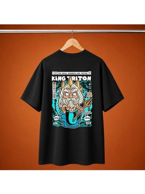  Kral Triton Kucuk Deniz Kizi Oversize Tisort