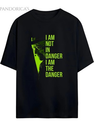  Pandorica's Breaking Bad Tasarımı -I Am The Danger- Yazılı Baskılı Unisex Pamuklu T-Shirt