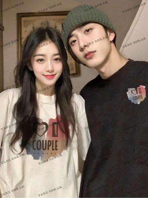  2 Adet Tir Harajuku Style Çift Sevgili Kombinleri Couple Clothing Yeni Sezon