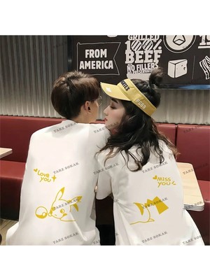  2 Adet Tir Harajuku Style Çift Sevgili Kombinleri Couple Clothing Yeni Sezon