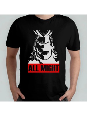  My Hero Academia All Might Unisex %100 Pamuklu Bisiklet Yaka T-Shirt Model 2