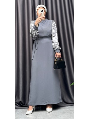 Nisum Moda Zebra Desenli Elbise