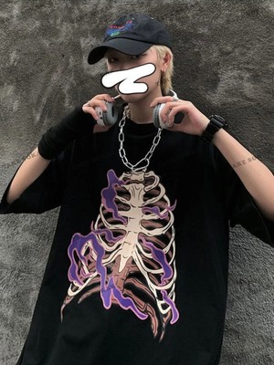 Y2K Unisex Harajuka Anime Retro Kawai Kuromi T-Shirt Kod Rertr Tarzsokak 6682