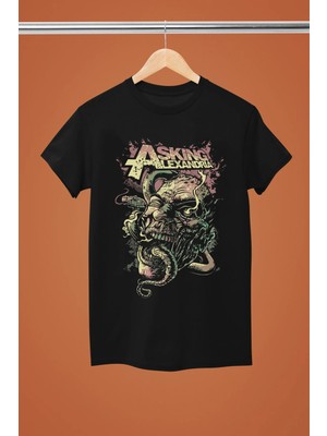  Askıng Alexandrıa The Rock Band Baskılı Pamuklu Kısa Kollu Regular Kalıp Rock Tshırt