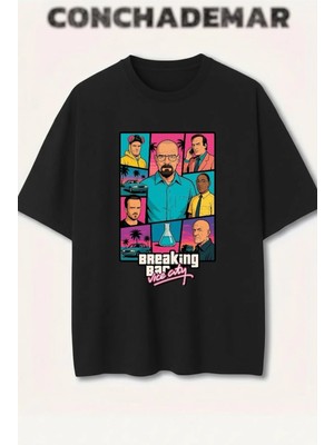  Breaking Bad Baskılı Premium Oversize Pamuklu T-Shirt