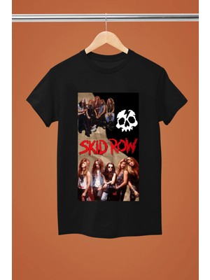  Skıd Row The Rock Band Baskılı Pamuklu Kısa Kollu Regular Kalıp Rock Tshırt