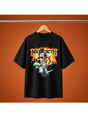 Megadeth Baskili Oversize Unisex Tisort