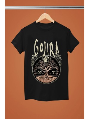  Gojıra The Rock Band Baskılı Pamuklu Kısa Kollu Regular Kalıp Rock Tshırt