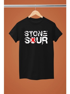  Stone Sour The Rock Band Baskılı Pamuklu Kısa Kollu Regular Kalıp Rock Tshırt