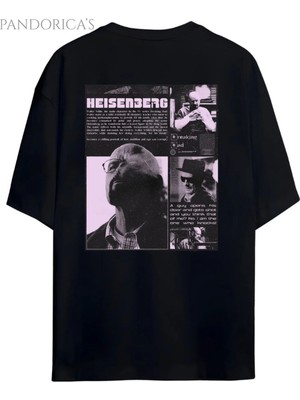  Pandorica's Breaking Bad Walter White Heisenberg Sırt&göğüs Tasarımı Baskılı Unisex Pamuklu T-Shirt
