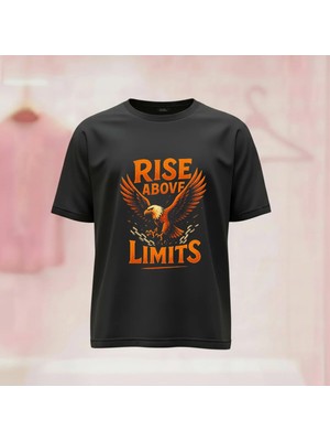  Baskılı Bisiklet Yaka Geniş Kalıp Unisex Tshirt