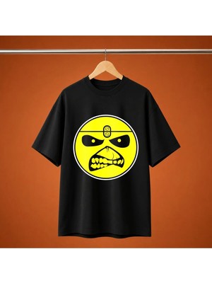 Iron Maiden Eddie Yüz Oversize Unisex Baskılı Tişört