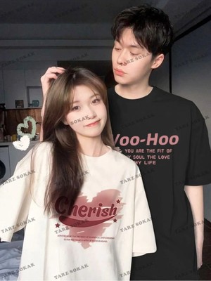  2 Adet Tir Harajuku Style Çift Sevgili Kombinleri Couple Clothing Yeni Sezon