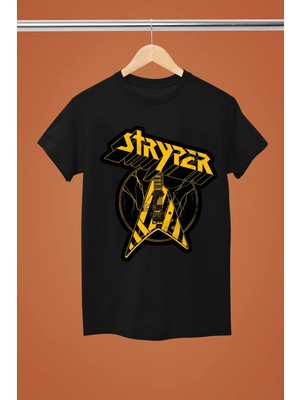  Stryper The Rock Band Baskılı Pamuklu Kısa Kollu Regular Kalıp Rock Tshırt