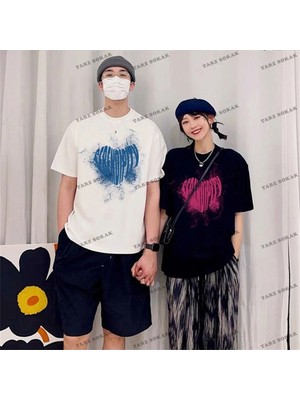  2 Adet Tir Harajuku Style Çift Sevgili Kombinleri Couple Clothing Yeni Sezon