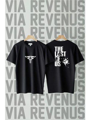  The Last Of Us Ön ve Arka Baskılı Bisiklet Yaka Geniş Kalıp Unisex %100 Pamuk Tshirt