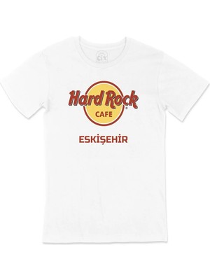  Hard Rock Cafe Izmir Cep Logo Tasarımlı Beyaz Tişört