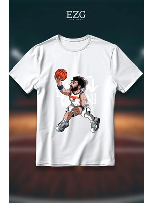  Jamal Murray T-Shirt Baskılı Oversize Unisex %100 Pamuklu Nefes Alan Kalın Kumaşlı Tişört