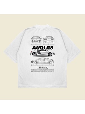  Audi R8 Boxy Fit Oversize Unisex Tshirt – Baskılı Tişört |