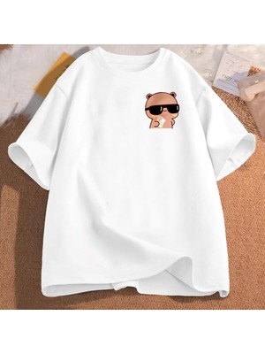  Bubu Dudu Birlikte Tasvir Para T-Shirt Erkek Kadın Komik Çift Tshirt Erkek Pamuk Kısa Kollu T 2939
