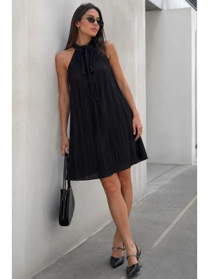 Madmext Siyah Halter Yaka Kadın Elbise MG2351