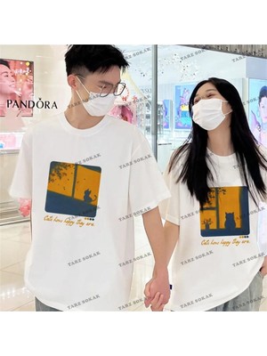  2 Adet Tir Harajuku Style Çift Sevgili Kombinleri Couple Clothing Yeni Sezon