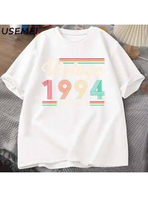  30 Yaşındaki Hediyeler T-Shirt Erkekler Pamuk Kısa Kollu Tshirt Doğan 1994 Vintage 30TH Doğum 2978
