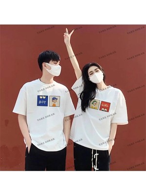 2 Adet Tir Harajuku Style Çift Sevgili Kombinleri Couple Clothing Yeni Sezon